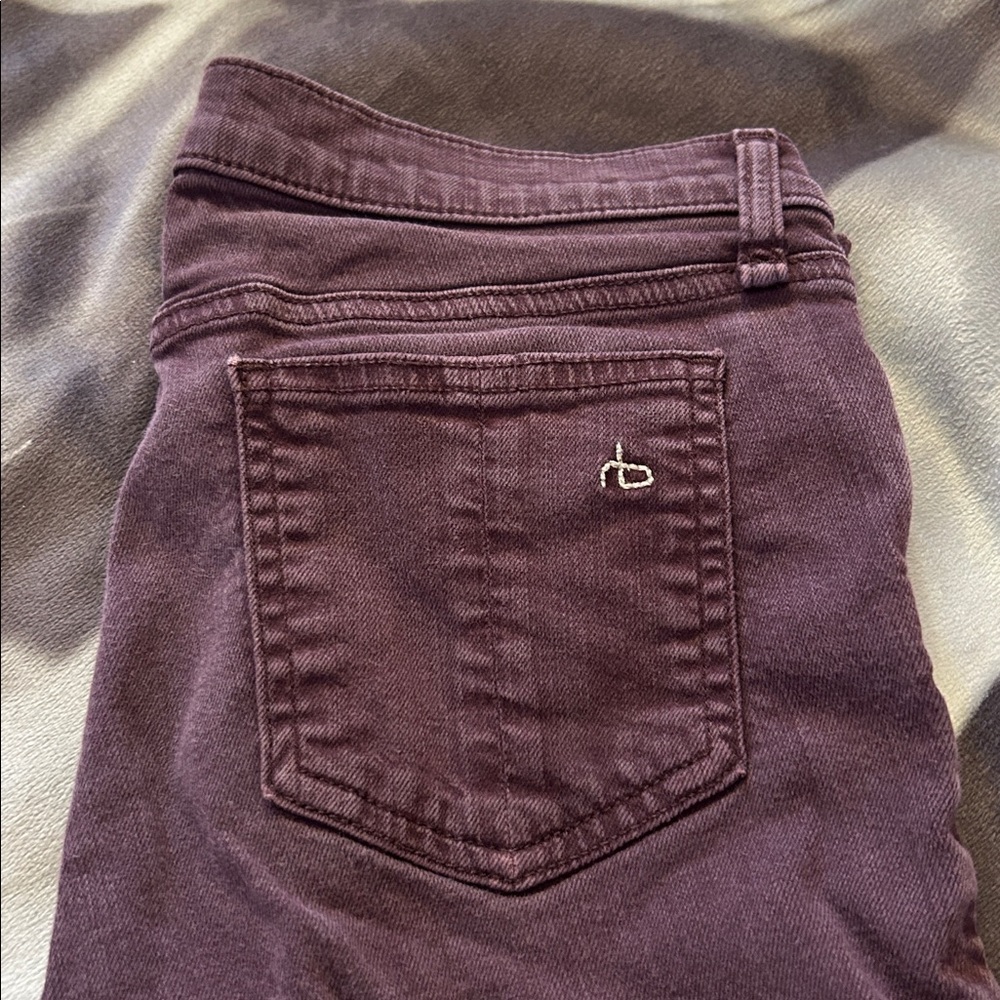 rag & bone Women's cutoff Purple Skinny Jeans size 27